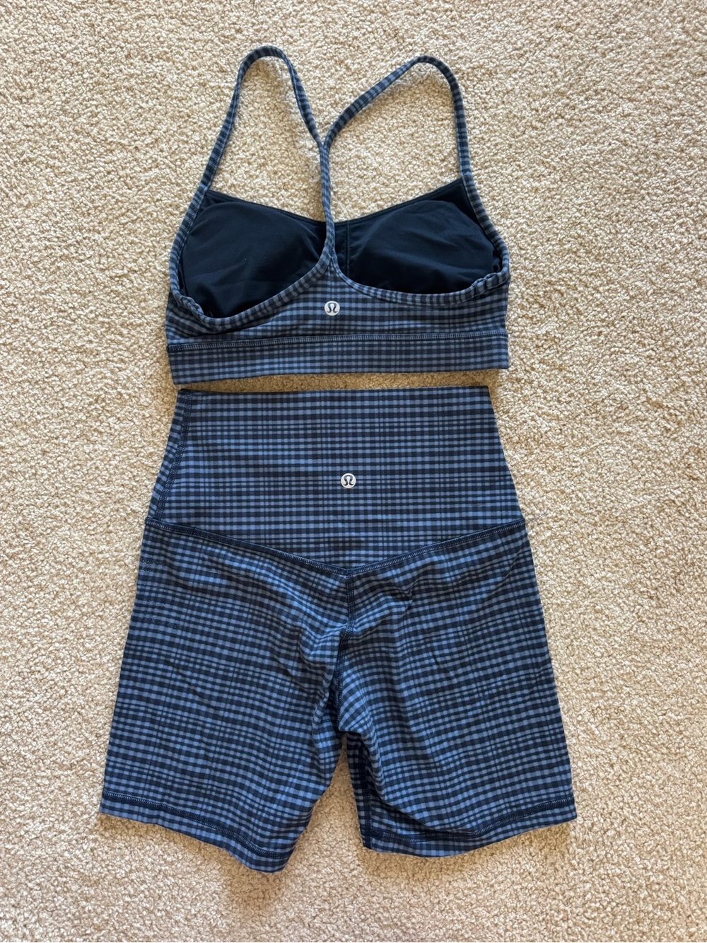 lululemon athletica Blue Plaid Two-Piece Active Set - Picture 2 of 4